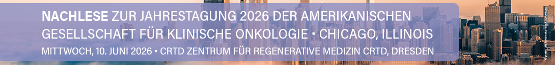 Header Banner für die Konferenz: ASCO-Nachlese 2026. Diese geht vom 10. Juni 2026 bis 10. Juni 2026 in Zentrum für Regenerative Therapien Dresden, CRTD.
