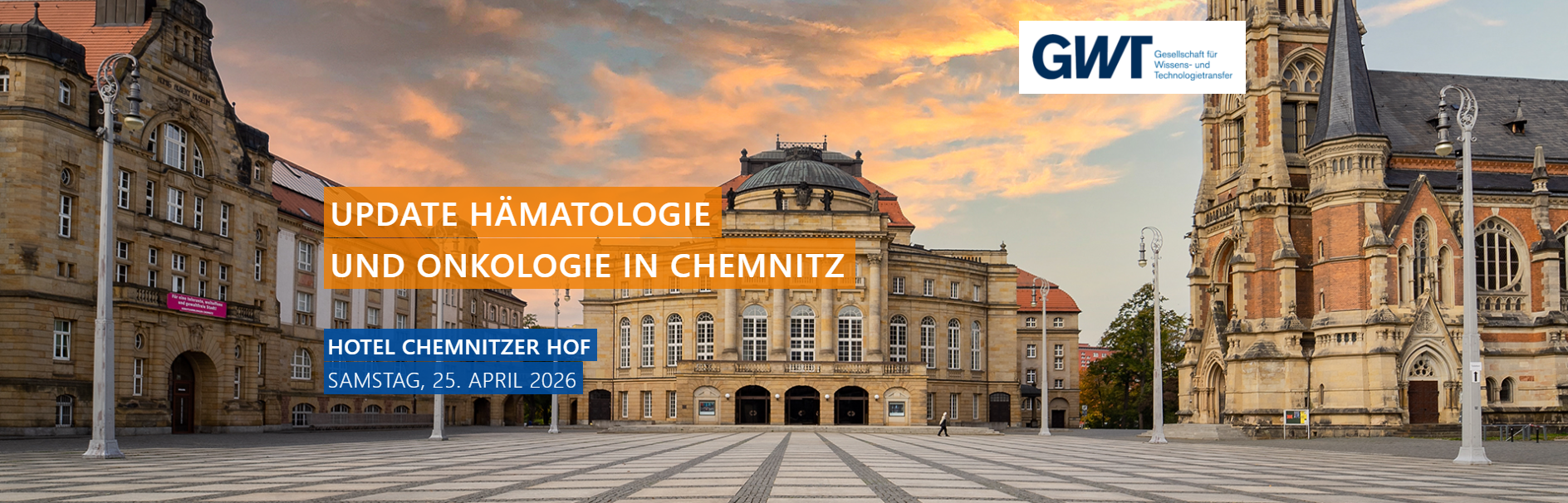 Header Banner für die Konferenz: Update Hämatologie und Onkologie. Diese geht vom 25. April 2026 bis 25. April 2026.