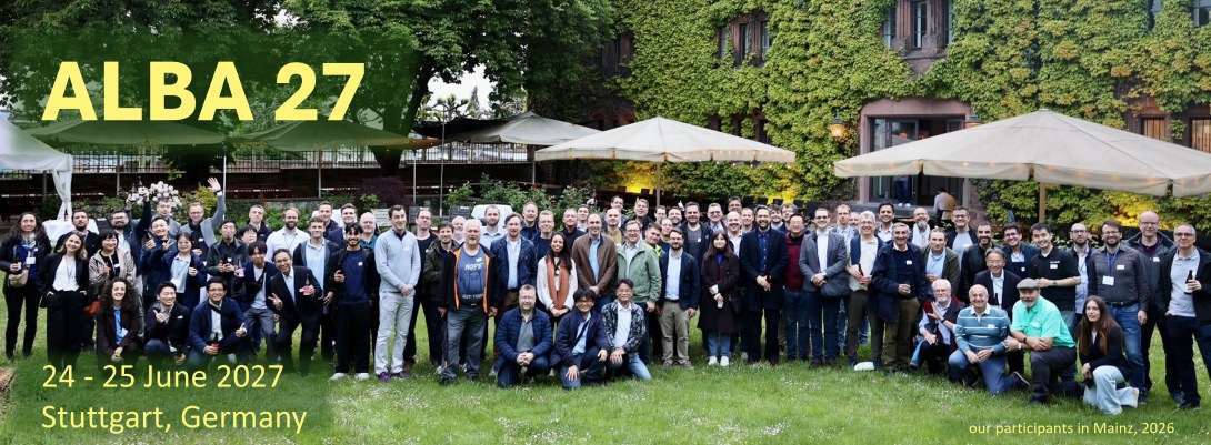 Header banner for the conference: Automotive Low-Voltage Battery Advancements (ALBA). This goes from 19 May 2026 to 20 May 2026 in Mainz.