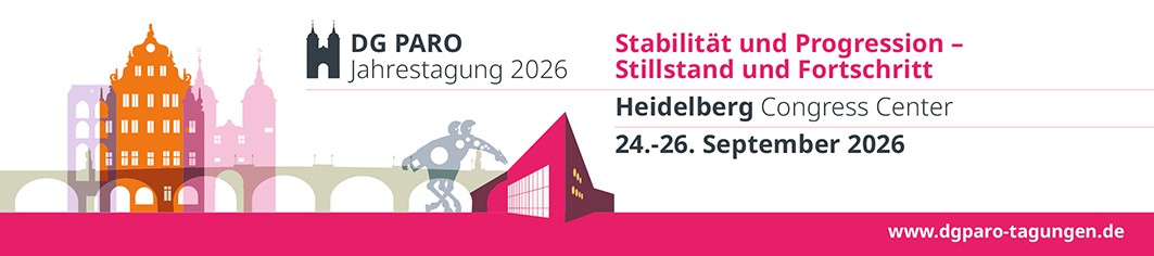 Header Banner für die Konferenz: DG PARO Jahrestagung 2026. Diese geht vom 24. September 2026 bis 26. September 2026 in Heidelberg Congress Center.