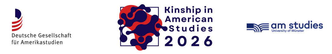 Header Banner für die Konferenz: Kinship in American Studies Conference. Diese geht vom 28. Mai 2026 bis 30. Mai 2026 in Münster.