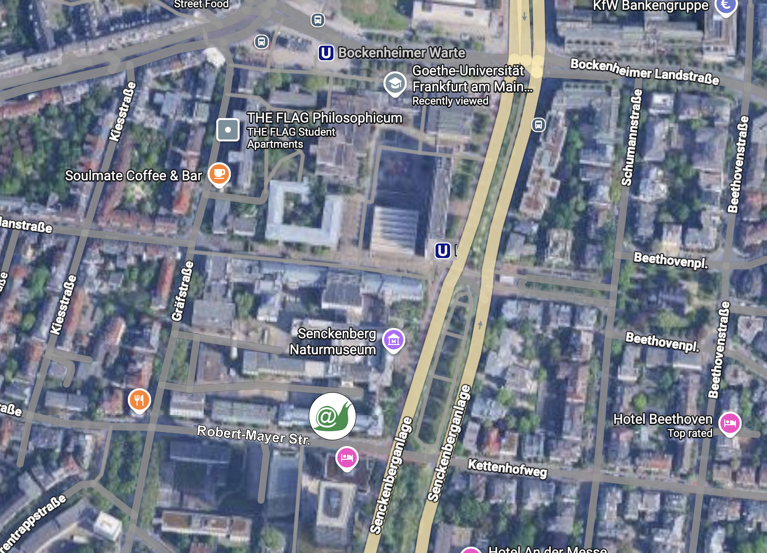 Map of Bockenheim, Frankfurt