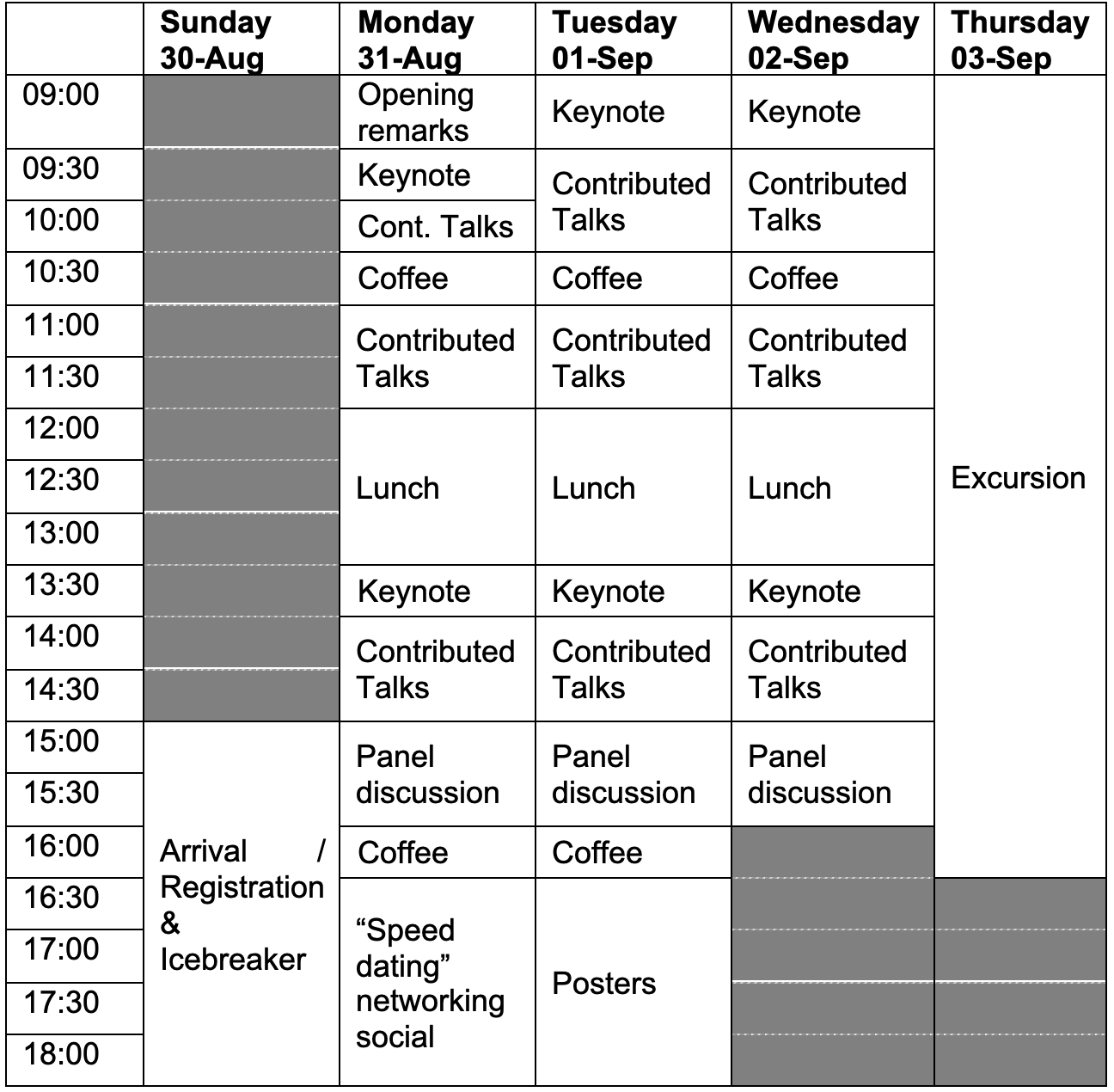 schedule