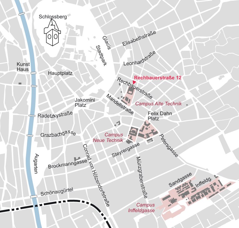 Lageplan Rechbauerstraße TU Graz