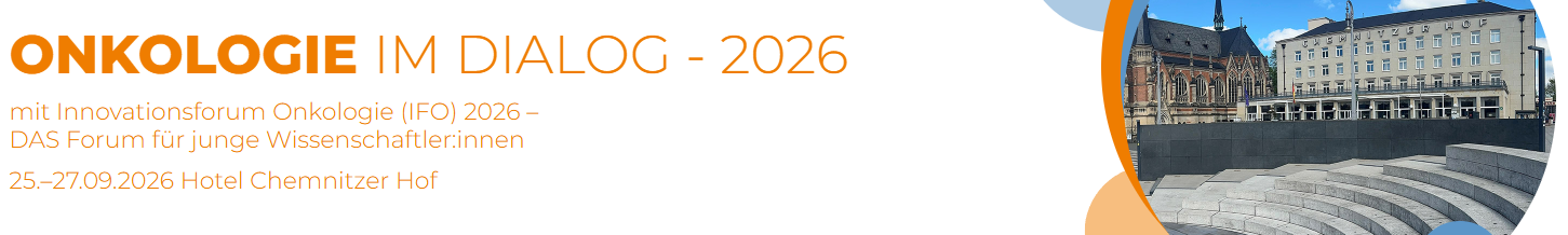 Header Banner für die Konferenz: Onkologie im Dialog 2026. Diese geht vom 25. September 2026 bis 27. September 2026.