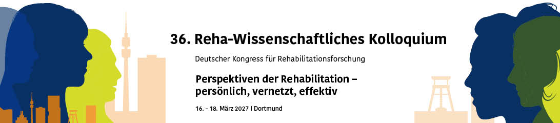 Header Banner für die Konferenz: 36. Reha-Kolloquium 2027. Diese geht vom 16. März 2027 bis 18. März 2027.