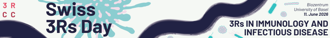 Header banner for the conference: Swiss 3Rs Day „3Rs in Infectious Disease and Immunology