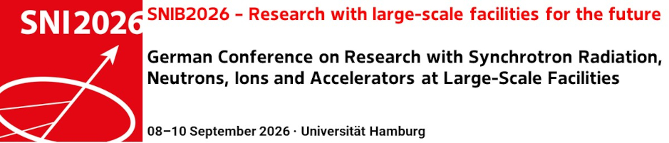 Header banner for the conference: SNIB2026 - Research with large-scale facilities for the future. This goes from 8 September 2026 to 10 September 2026.